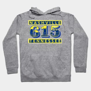 Nashville 615 Area Code Skyline Hoodie